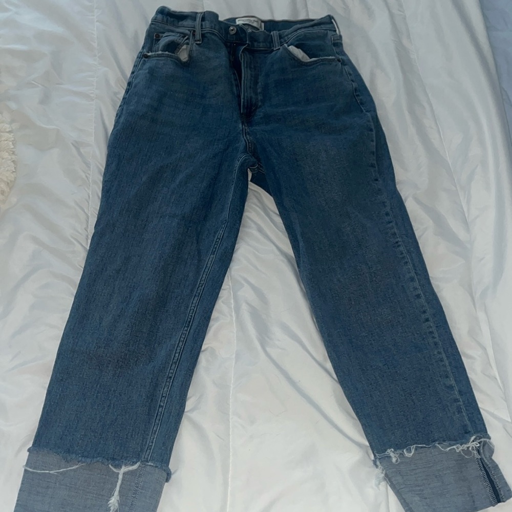 Abercrombie ankle straight ultra high rise jeans